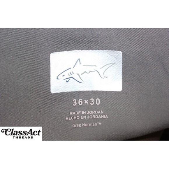 Greg Norman Pants Mens Gray Golf Stretch Dress Slacks Lightweight 36 x 30 - Picture 3 of 10